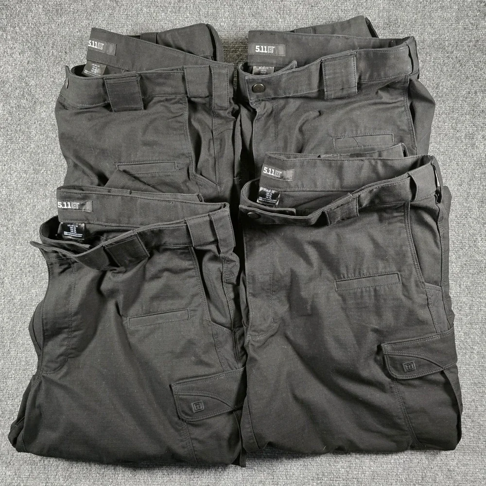 Lot of 4 5.11 Tactical TDU Ripstop Cargo Pants Black Men's 40x32 Duty Work